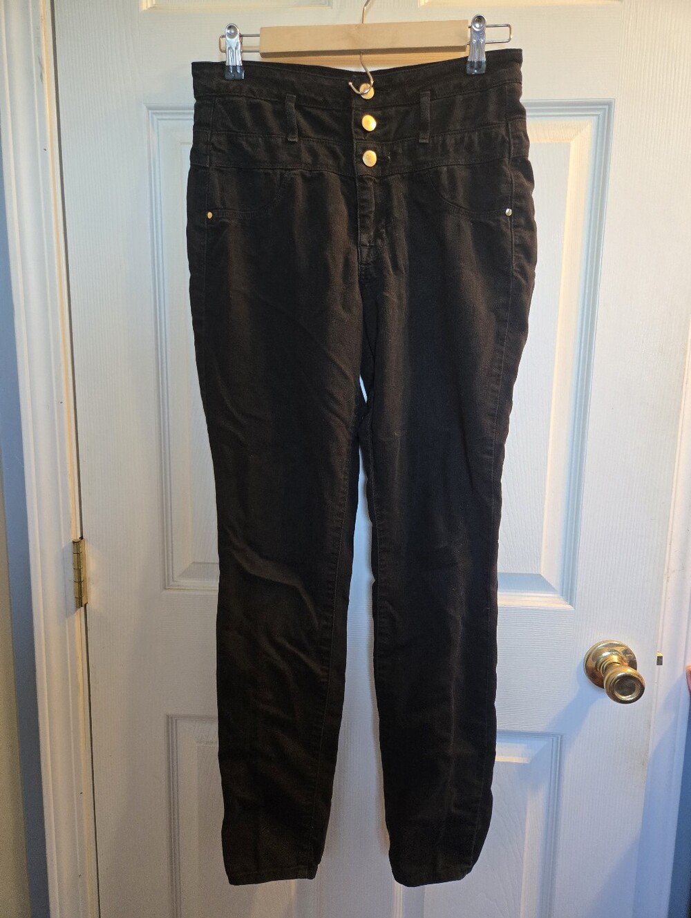 refuge Black High-Rise Skinny Jeans